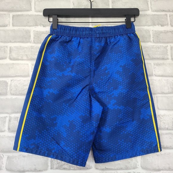 Pokemon Pikachu Rash Guard Boy Swim Trunks Polyester Lining Sz 10/12 Blue Yellow - Picture 2 of 7